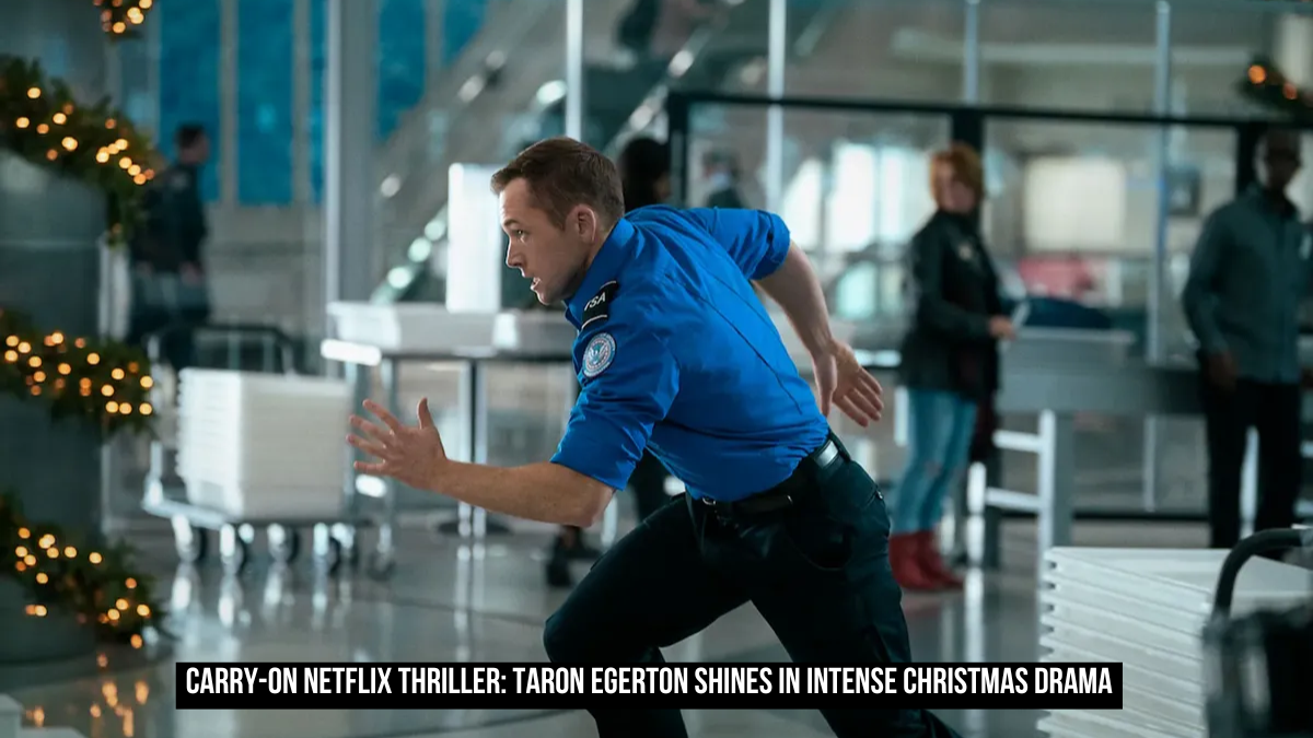 Carry-On Netflix Thriller: Taron Egerton Shines in Intense Christmas Drama